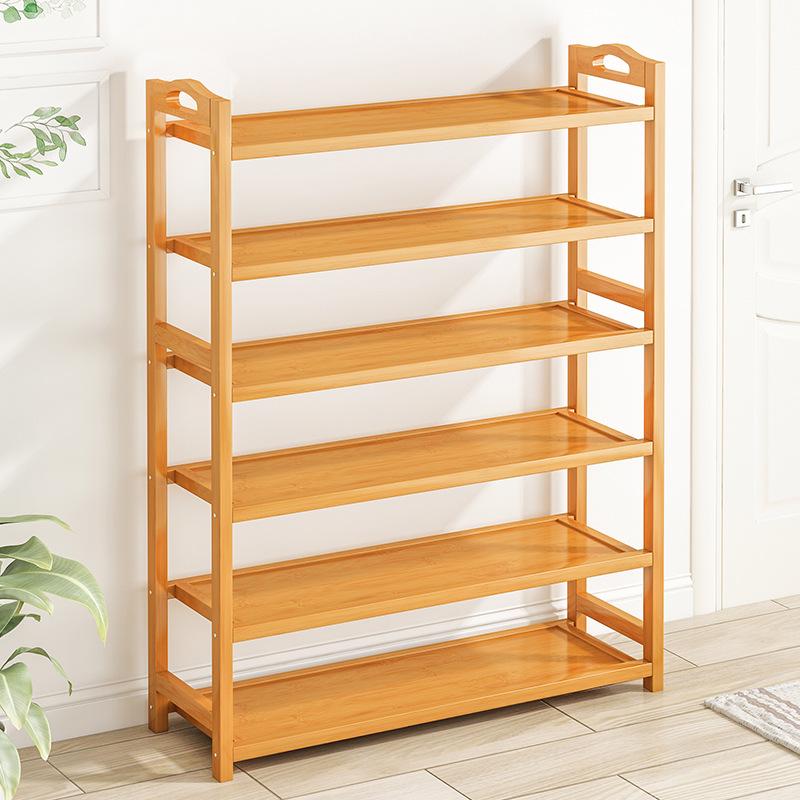 Wall-Mounted Bamboo Shoe Rack: Space-Saving, Dustproof, Multi-Layer Storage for Entryway