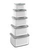 Fruit Storage Containers, Refrigerator Organizers And Storage With Removable Drain Baskets, Lids,