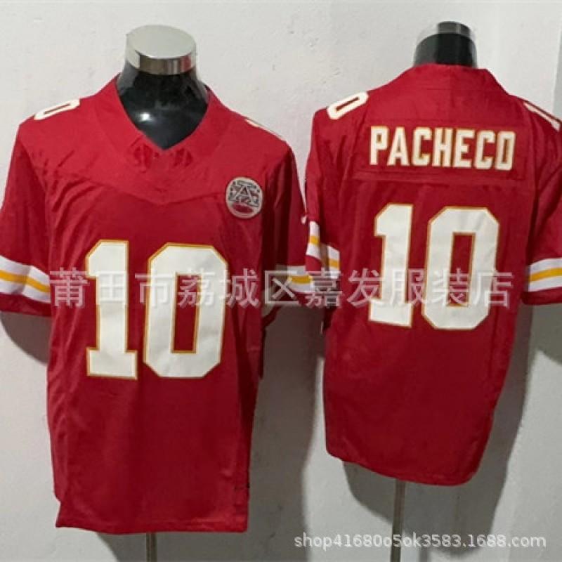 Mens Kansas City Chiefs NFL Football Jersey Patrick Mahomes 15 Travis Kelce 87 Authentic Style Cotton Team Sport Shirt