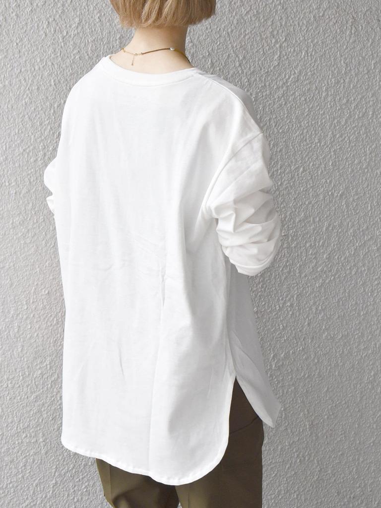 Ships Any Moisture-Wicking, Quick-Drying Round Hem Long Sleeve Wide Tee 722000035 White One Size