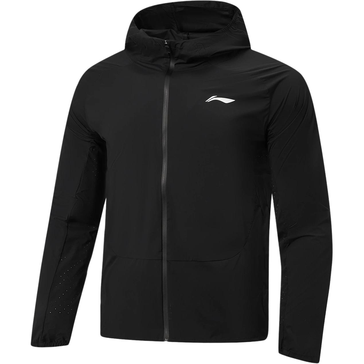 Спортивная ветровка на молнии Li Ning Running Series, мужская, комфортная, верхняя одежда AFDW875-1 M