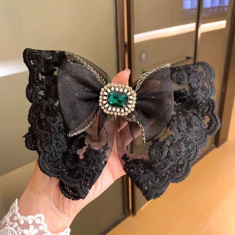 New Dongdaemun Princess Extra Large Bow Headpiece Lace Socialites' Banquets Hair Clip