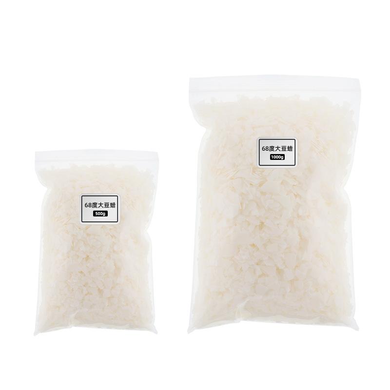 68 Degree 500g Soybean Wax High Melting Point Flaky Demoulding Candle Material Can Be Mixed with White Beeswax To Make A Model