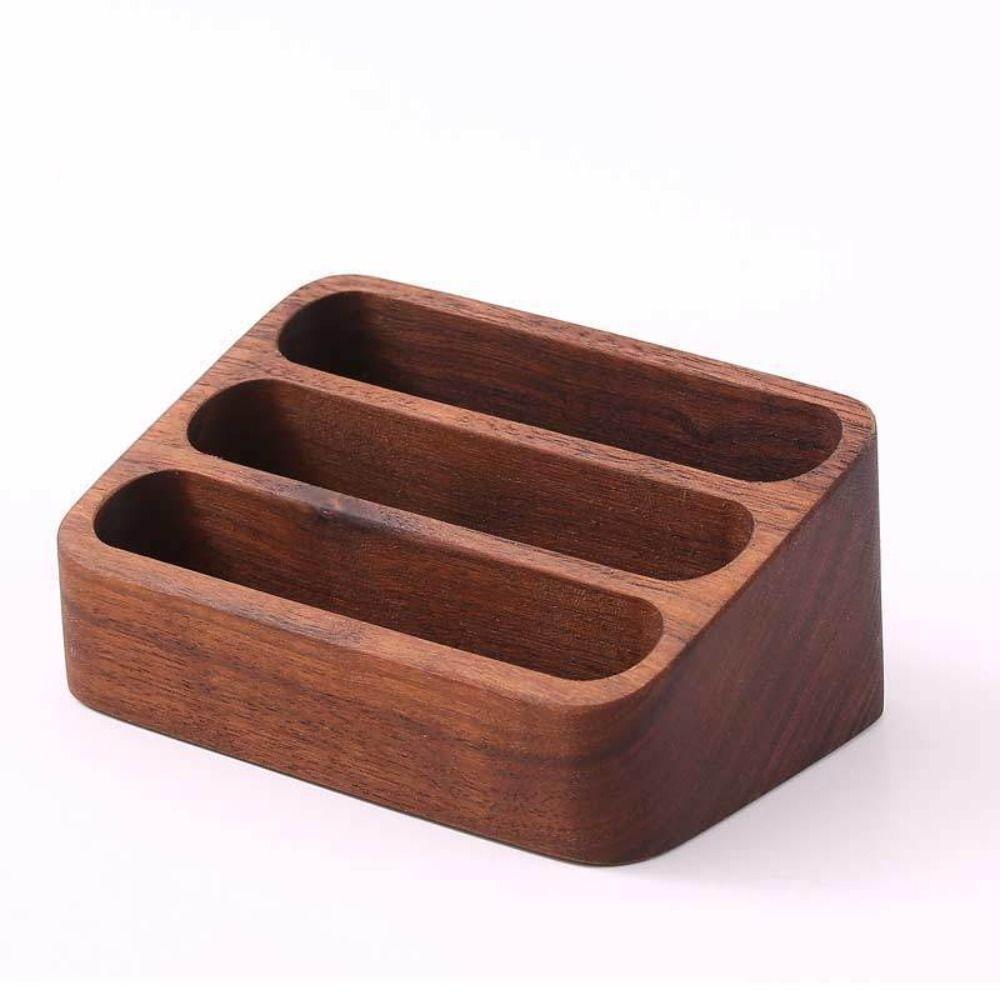 Solid Beech Wood Business Card Holder Beech Memo Counter Desk Display Stand  Home Office