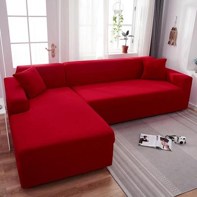 1/2/3/4 fotele Pure Color Sofa Cover Stretch elastyczne pokrowce na sofę do salonu Copridivano pokrowce na kanapę przekrój narożnika w kształcie litery L pokrowce na sofę