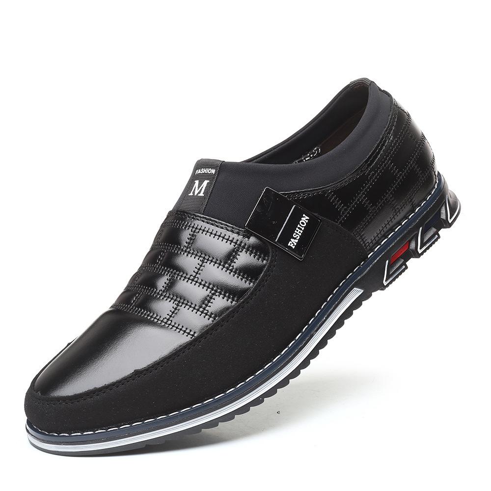 Large size casual size shoes lace-up leather shoes leather men 38