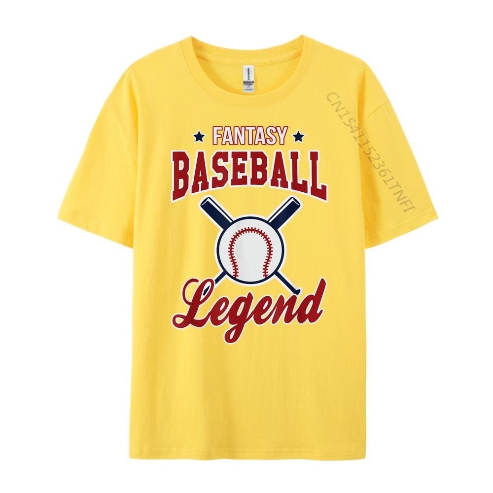 Fantasy Baseball Legend Fantasy Baseball Design White Graphic Tee Autumn Men's Shirt Camisetas Hombre