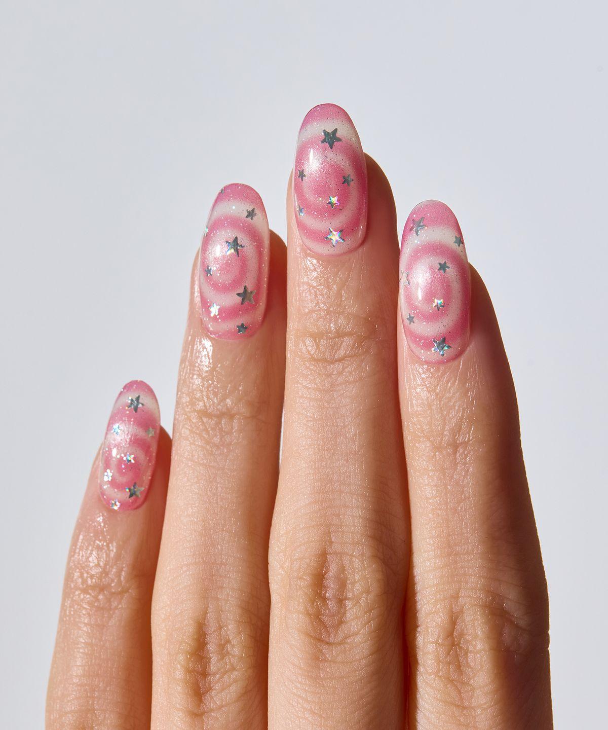 N Candy Swirl Nails