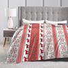 Christmas deer knit pattern Blanket Soft Funny Plush Throw Blanket For Kids Home Decor Flannel Bedspread Bed Cover