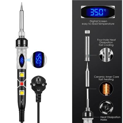 80W Soldering Iron Gun 220V 110V Soldering Welding Iron Tools with ON-Off Switch LCD Display