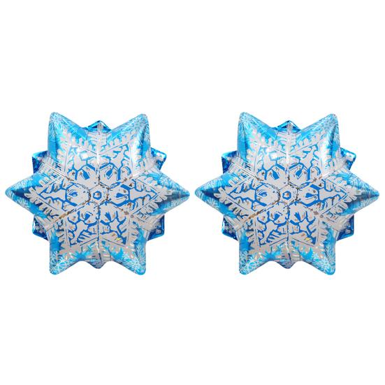 Kerst Sneeuwvlok Ballonnen Herbruikbare Opblaasbare Gemakkelijk Uit te Breiden Draagbare Lichtgewicht Versier 3D Sneeuwvlok Vorm Kerst Ballonnen voor Kerstmis