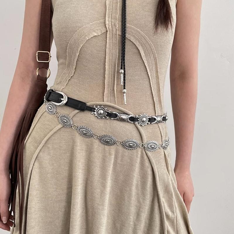 Damski Skórzany Pasek Modny Letni Cienki Pasek Dekoracyjny do Dżinsów Sukienki Pasek do Talii