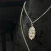 S925 Sterling Silver Niche Design Sense Retro Portrait Simple Necklace Korean Style Fashionable Collarbone Chain