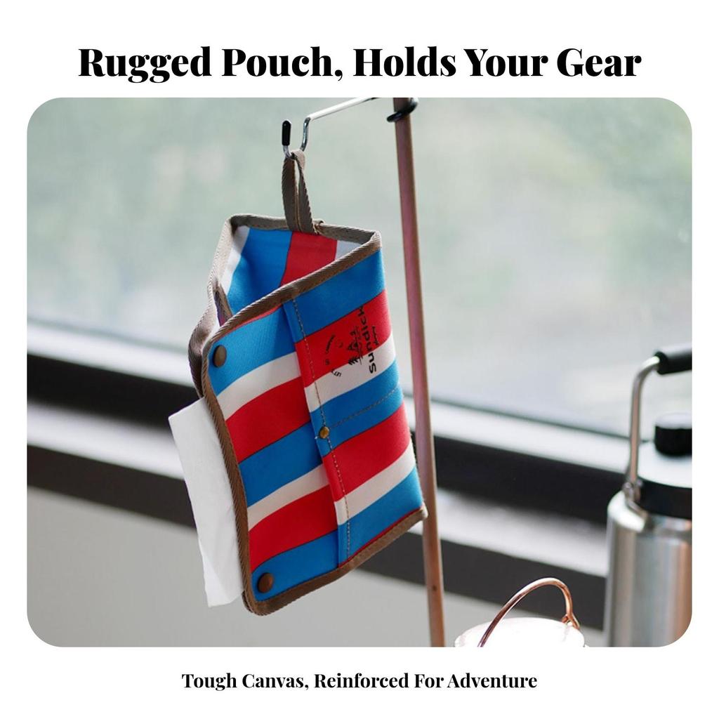 Tissue Storage Pouch with Pockets Compact Organizer Tough for Travel, Travelers
