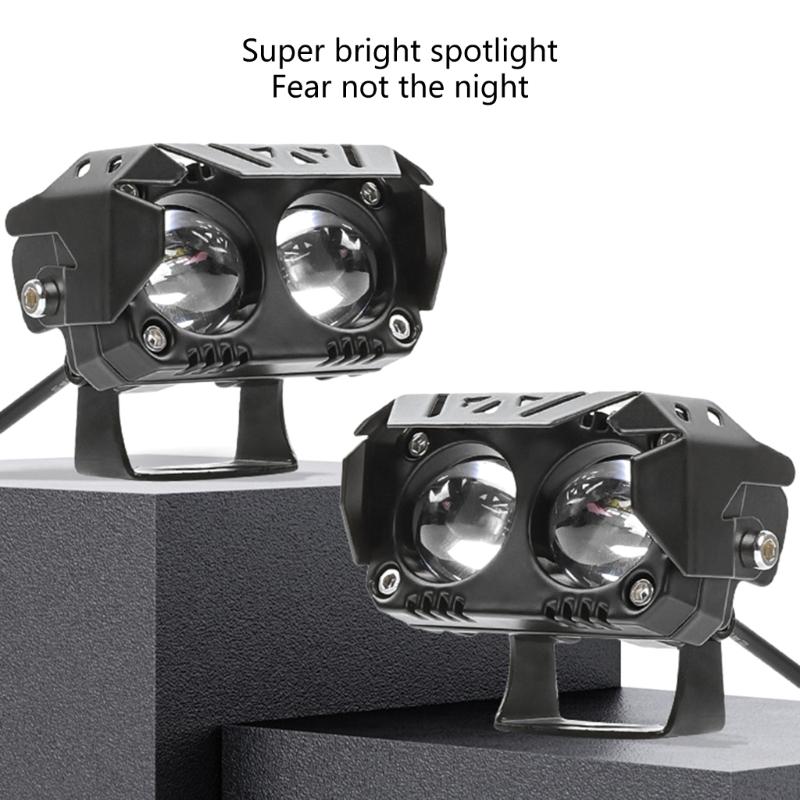 Multiple Mount LED Motorcycle Light High Brightness White Yellow Beam Shockproof Housing For Nighttime Road Illumination
