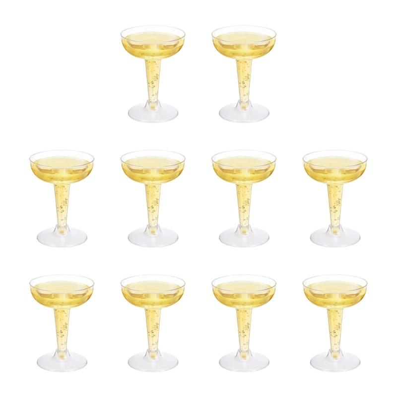 10pack Elegant Plastic Dessert Cups for Ice Cream Mousses and Yogurt Great for Birthday Celebration