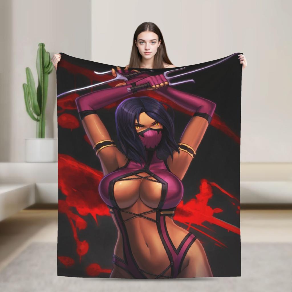 Scorpion VS Sub Zero Blanket Fleece Mortal Kombat MK11 Breathable Blankets for Sofa Outdoor Plush Thin Quilt