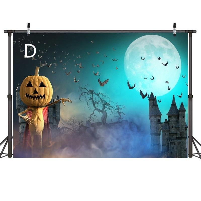 New Halloween Scary Skull Holiday Venue Layout 3D Studio Background Cloth