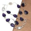 Necklace Bracelet Amethyst Set Jewelry Crystal Quartz Pendant Natural Stone