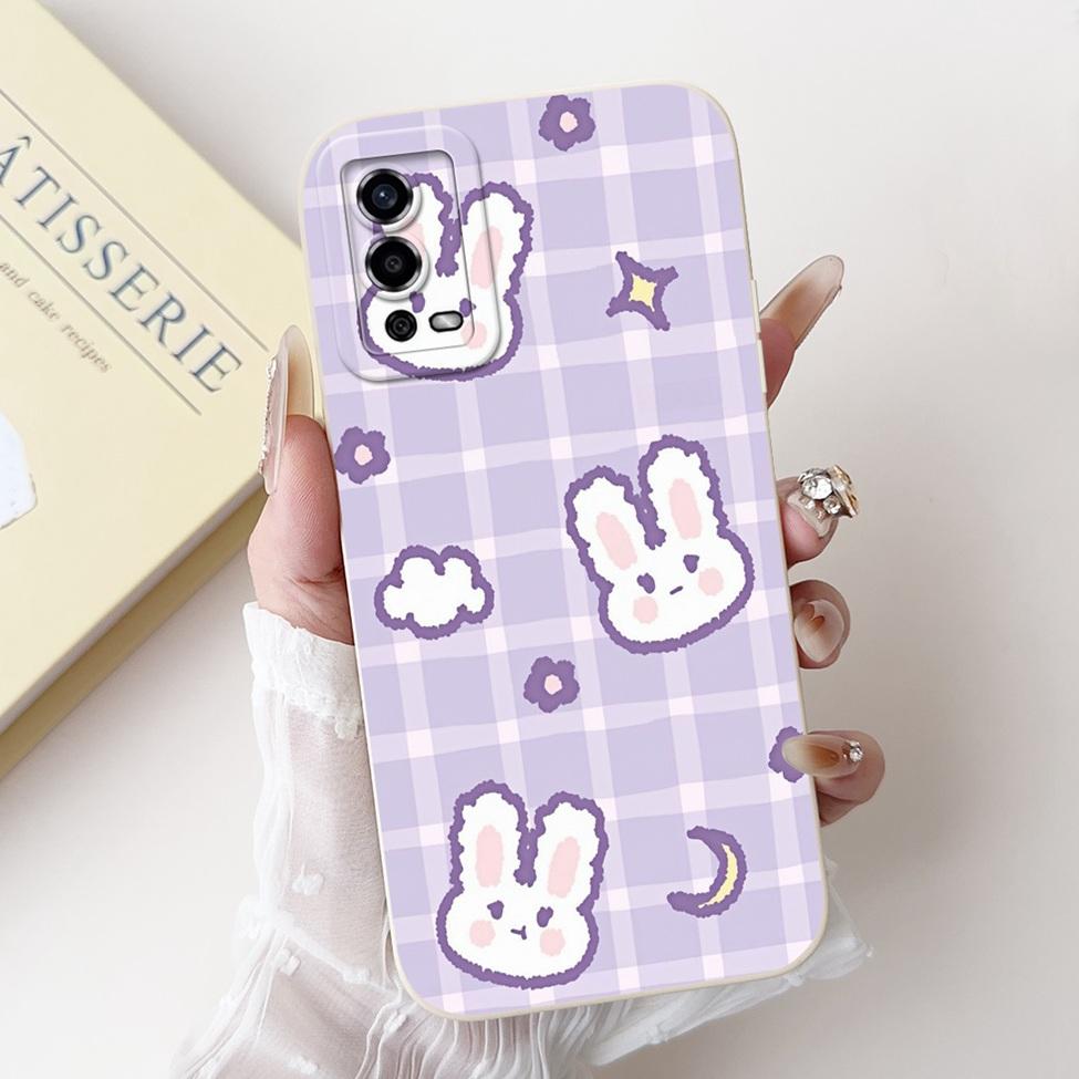 For Oppo A55 4G Case CPH2325 Silicone Cute Cat Fashion Butterfly Flowers Love Painted Cover For Oppo A55 4G Phone Case