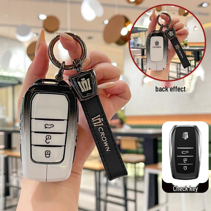 Toyota Crown 14th Gen Key Case: Premium Metal Buckle Shell