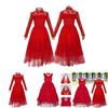 Elegant Lydia Beetlejuice Red Tulle Cosplay Dress For Halloween And Performances