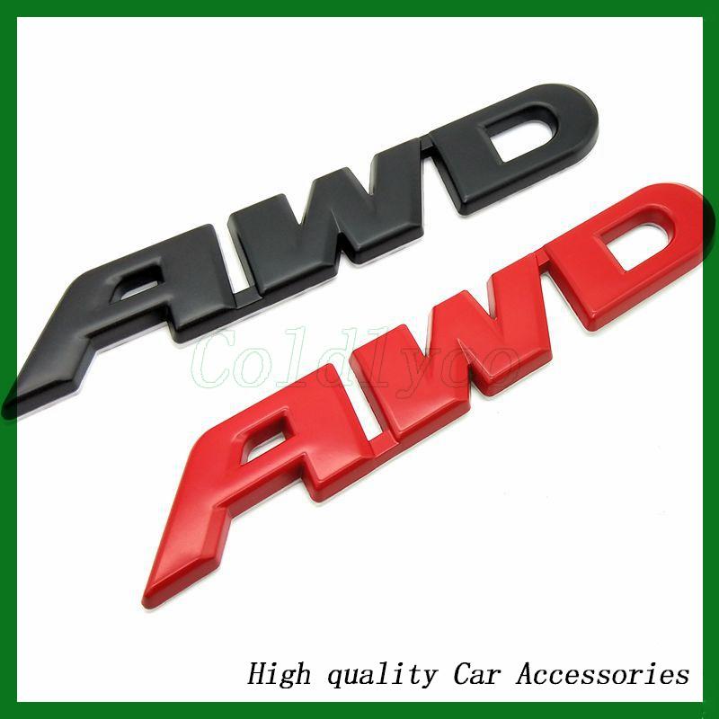 3D Metal fpr AWD Letters Logo Car Trunk Emblem Fender Badge Decal Sticker For Civic CRV RAV4 Accessories