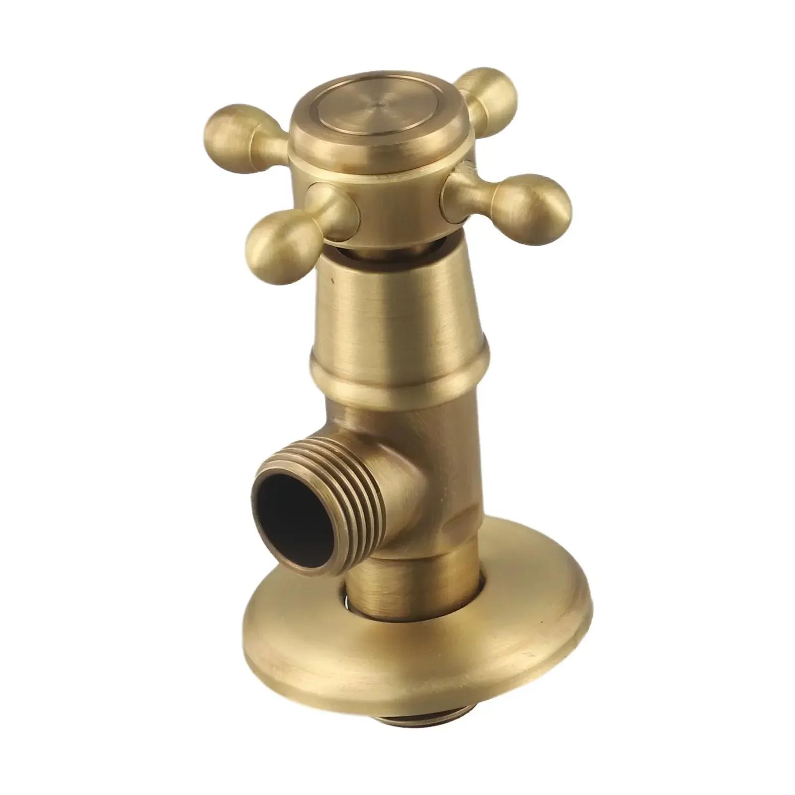 Европейский Угловой Клапан Медный Клапанный Затвор Ретро Смеситель Водостопорный Клапан Аксессуары Для Ванной Комнаты Для Душа China Mainland