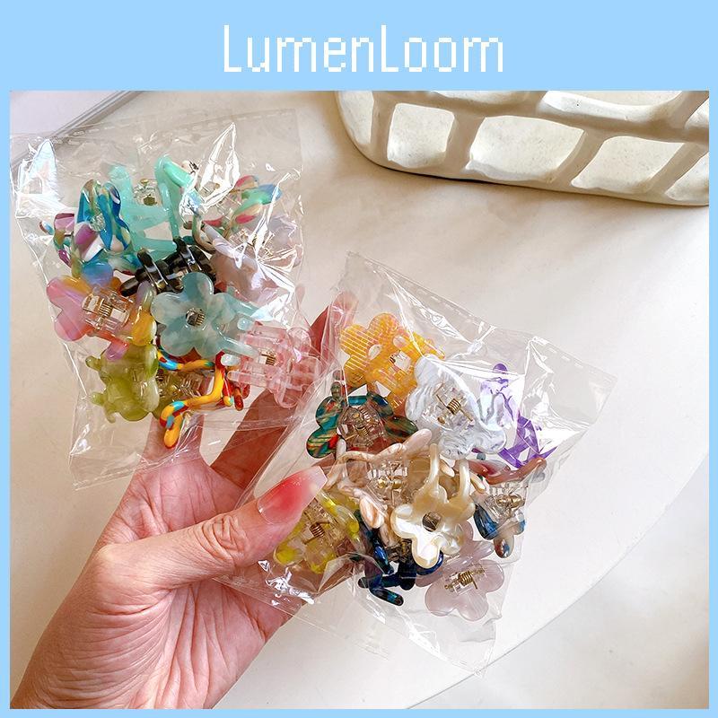 Stylish 10 Pack Mini Floral Hair Claw Clips Made From Acetate For Womens Fall Fashion