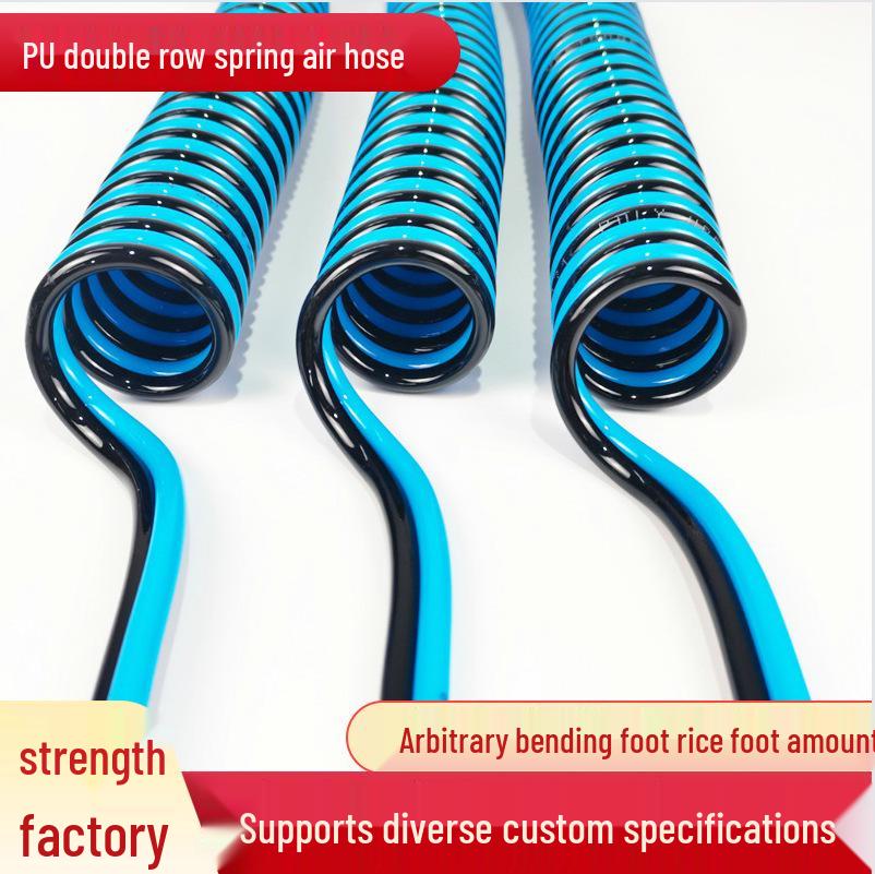 

High-Pressure PU Parallel Spring Tube Double-Ply Spiral Air Hose, Polyurethane, Retractable Soft Hose 6x4mm 6m