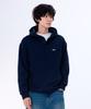 Og Henley Neck Hoodie Navy Yht-404