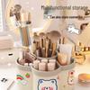 Multi-Function Rotating Pen Holder and Storage Box - Cute Design, Large Capacity for Student Desktops