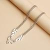 Hip Hop Flame Heart Choker Necklace for Woman Clavicle Chain Punk Jewelry Accessories