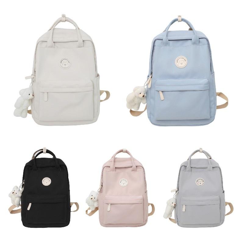Ins Stylish And Spacious Nylon Backpack For Teenage Girls