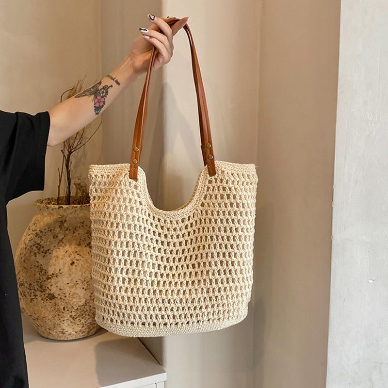 Beach Seaside Vacation Bag Women's Large Capacity Shoulder Bag New Versatile Fashion Shopper Handbag