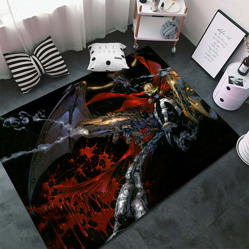 15 Size Spawn Movie Demon Pattern Carpet Rug for Bedroom Living Room Floor Rug Children Play Floor Mat Outdoor Rug Home Decor