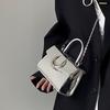Advanced Moon Lock Bag New Solid Color Square Lacquered Leather Bag Handbag Chain Shoulder Cross Bag