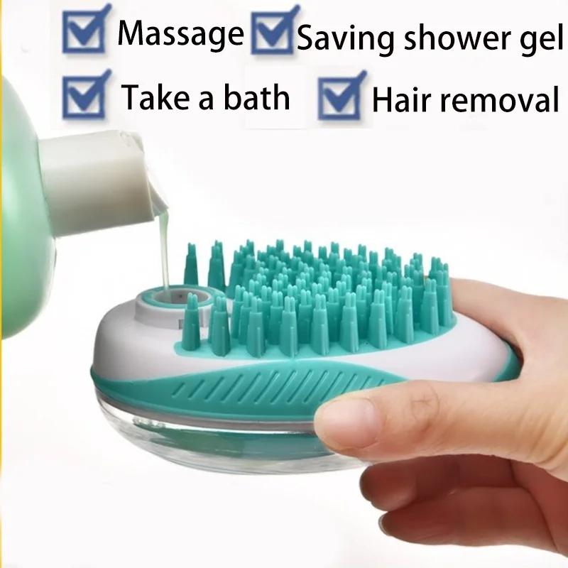 Multifunctional Portable Pet Shower Massage Brush Mouse Feels Pressed Out Shower Gel Can Be Used for Cats/dogs