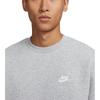 Nike Club Fleece Embroidered Logo Crew Neck Sweatshirt Men Tops Grey FB7476-063