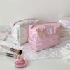 Korean Style Star Pattern Makeup Brush Bag Large Capacity Pencil Case for Students  Aesthetic Cosmetic Organizer Travel Pouch