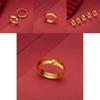 Trendy Gold Plated Adjustable Ring For Couples Minimalist Copper Band With Sleek Design