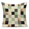 Decorative Throw Pillows Case Simply Green Geometric Polyester Sofa Cushion Cover For Living Room Home Decoration