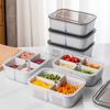 Kitchen Fridge Organizer Microwave Oven Safe Crisper Drain Box PP Plastic 1.4L Food Storage Meal Prep Containers Removable