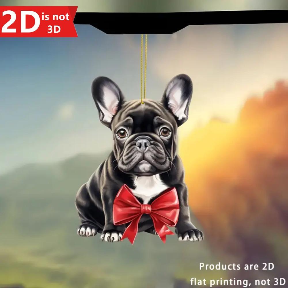 

Французское ведро Рождественское украшение для собаки для ключей, рюкзаков и автомобилей. Идеальный подарок для любителей домашних животных. чистый