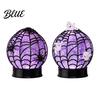Dekorative Halloween-Lampe Geist Glitzerkugel Lampe Leuchtendes Spinnennetz Kunstkristall Kugel Licht LED Lila Leuchten Spinne Nacht für Feiertagsparty