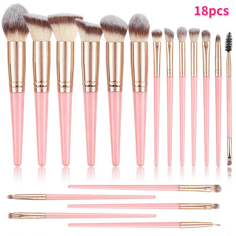 

18/20/30Pcs All-In-One Makeup Brushes Set Combination Skin- Featuring Soft Brushes Suitable For Beginners 18pcs