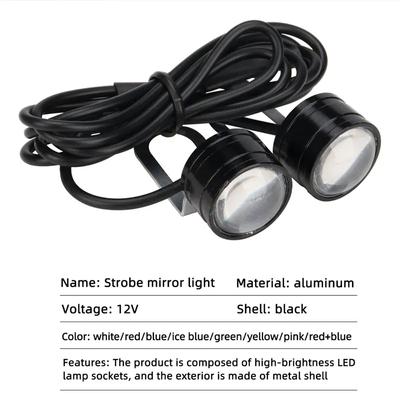 2 pièces Moto Flash Stroboscopique Œil d'Aigle Moto Feux de Jour Phare Antibrouillard Accessoires Moto