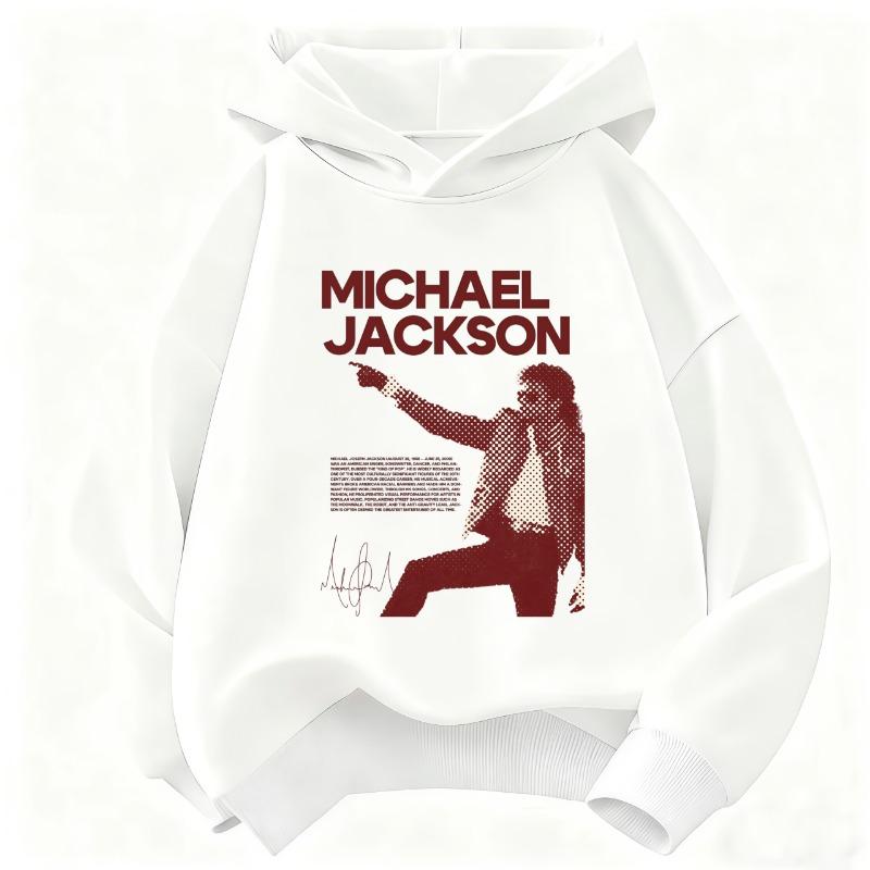 Felpa con Stampa Michael Jackson per Bambini e Ragazzi/e – Calda Felpa con Grafica Icona Pop Stile Retro Autunno/Inverno per Bambini e Ragazzi/e