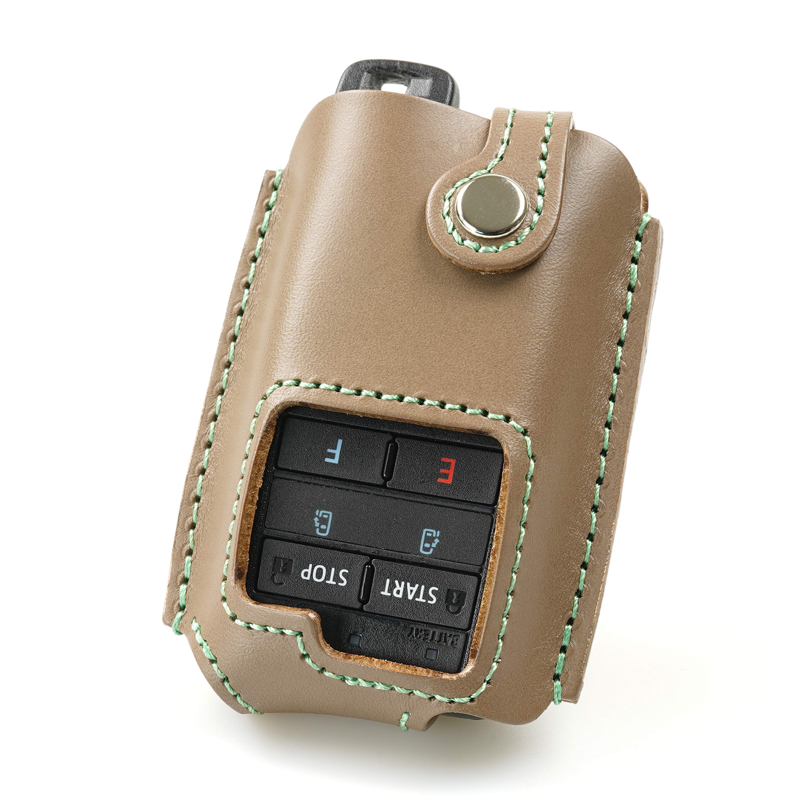 

Чехол для смарт-ключа Toyota Remote Start Integral Type из натуральной кожи [Kakuchaya] (Тойота-С) (Оливковое/Вакакуса)