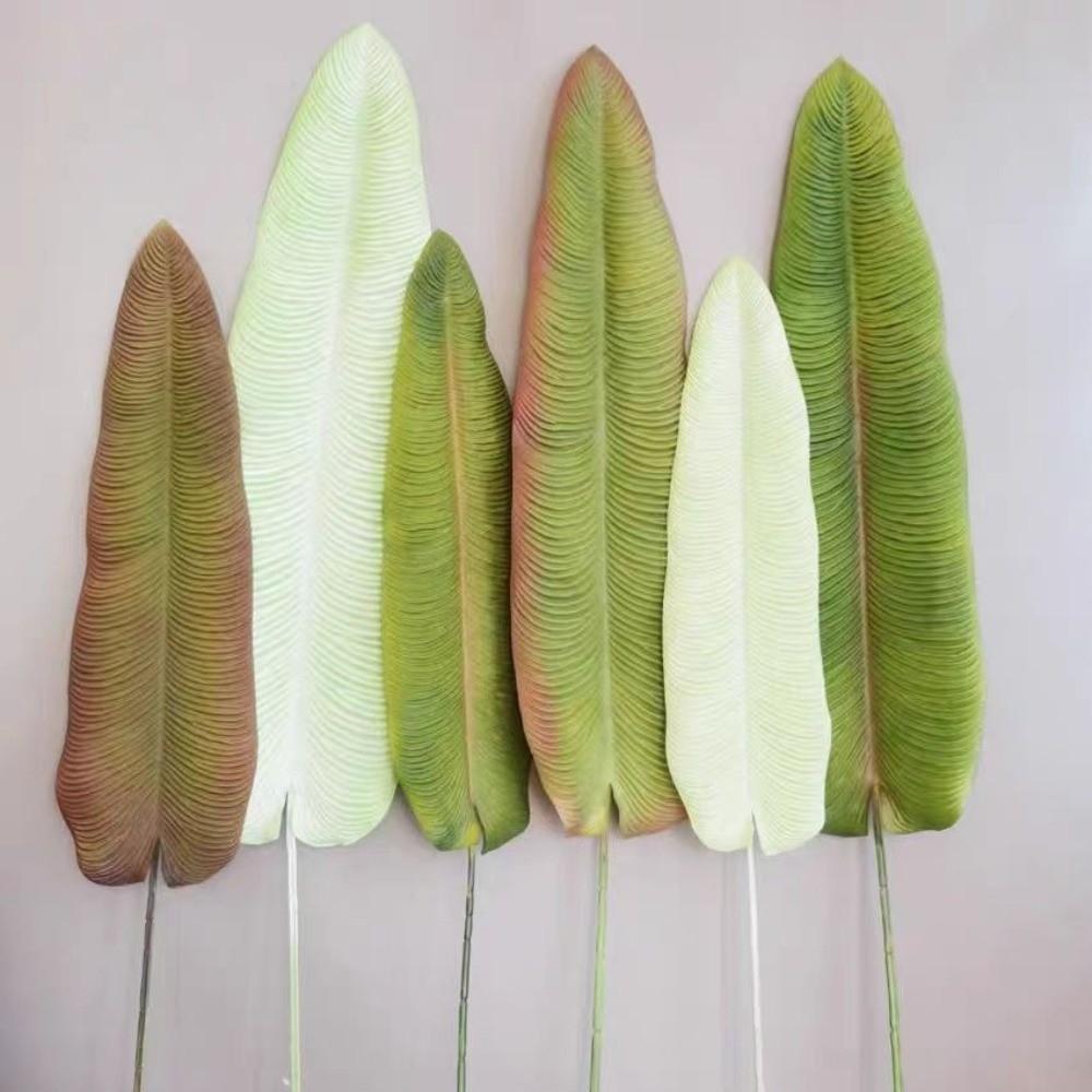 Green Plants Crane King Fern Leaf Lifelike Artificial Arrowroot Leaf  Floral Arrangement